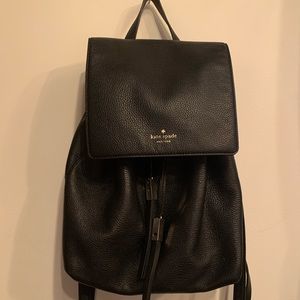 Black Leather Kate Spade Backpack